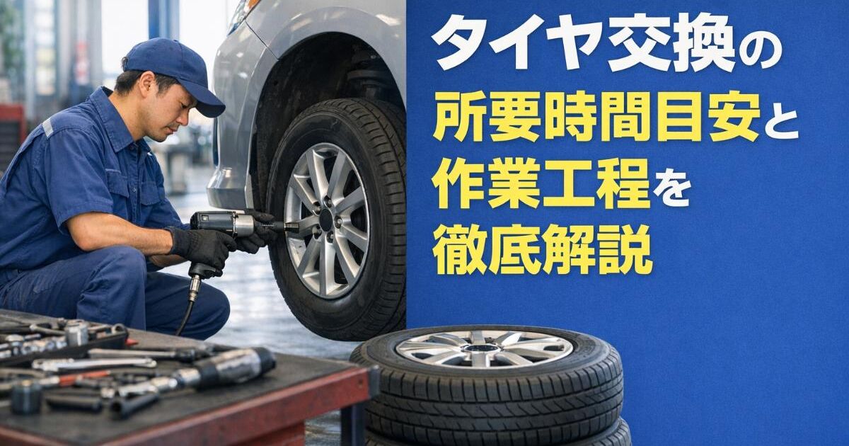 タイヤ交換の所要時間目安と作業工程を徹底解説｜店舗・車種別の比較 